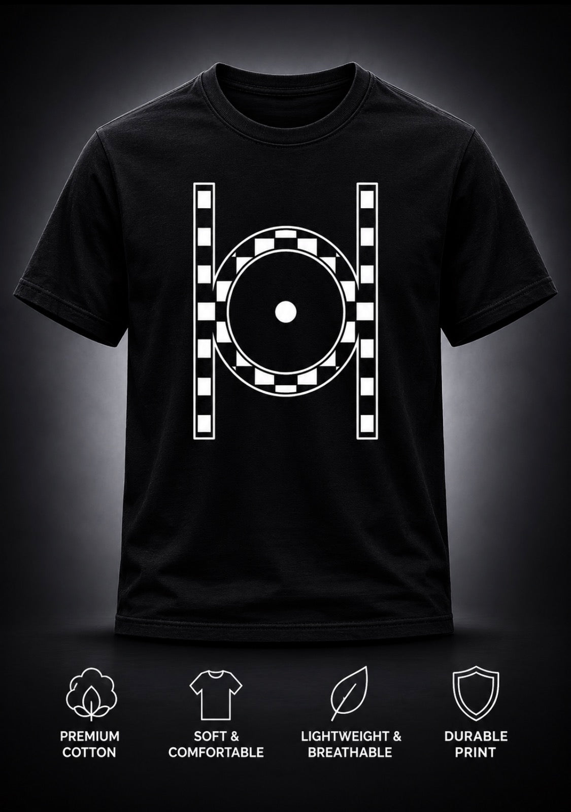 Checkered Circle Tee