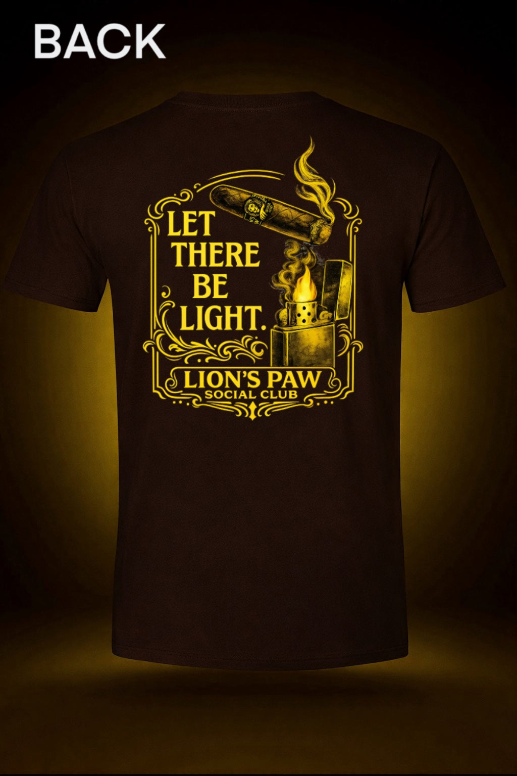 Brown-Let there be Light Cigar Tee